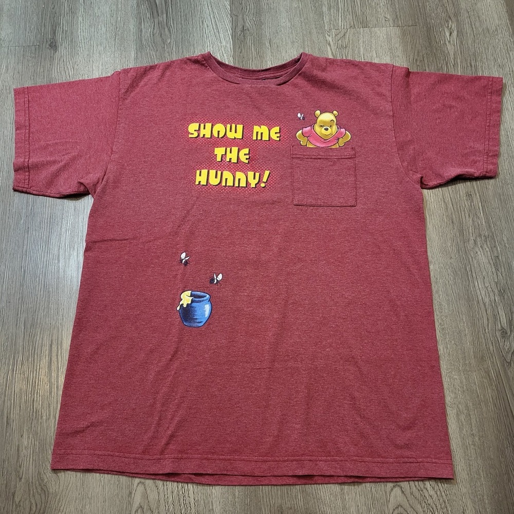 Vintage Rare Winnie the Pooh Graphic T-shirt Honey Pot Bees Show Me The Hunny LG